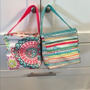 31 Set of 4 Littles Carry-All Caddies embroidered with seasons.  Used.